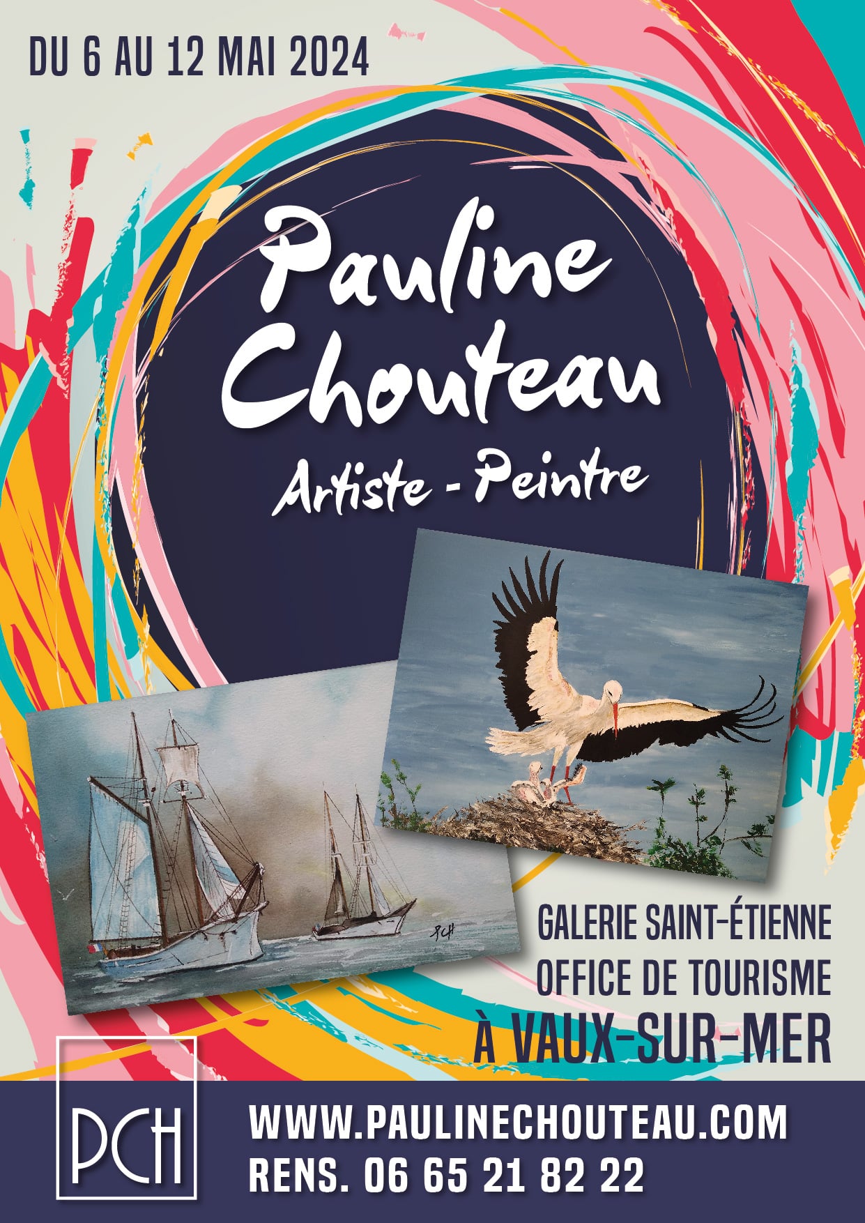 Pauline Chouteau - Affiche Exposition Vaux sur Mer Mai 2024